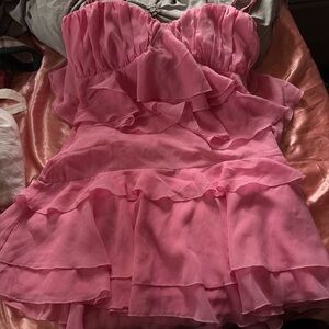 Beginning Boutique Pink Layered Chemise